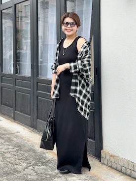 「アイテム（ボストンバッグ）」を使った、asuka.kさん（レディース・161cm）の夏コーディネート