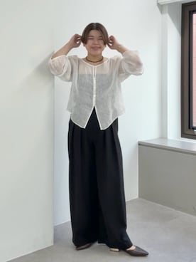 「RIVE DROITE（リヴドロワ）のアイテム（パンツ）」を使った、asuka.kさん（レディース・161cm）の春コーディネート