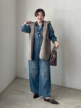 「アイテム（その他アウター）」を使った、asuka.kさん（レディース・161cm）の夏コーディネート