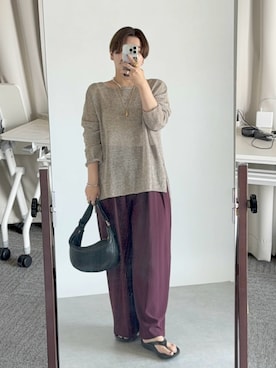「ニットコーデ」｜asuka.kさん（レディース・161cm）の夏コーディネート