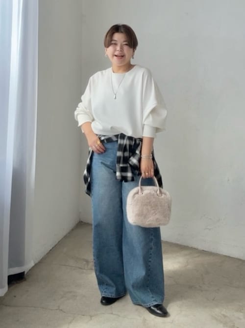 ウォッシュドチェックワイドシャツ（シャツ/ブラウス）｜RIVE