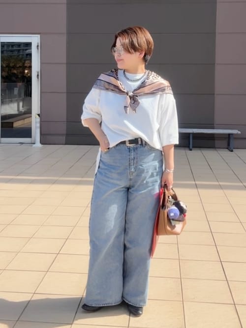 新色登場】【MONN.:. （モン）】ワイドレッグデニム（デニムパンツ