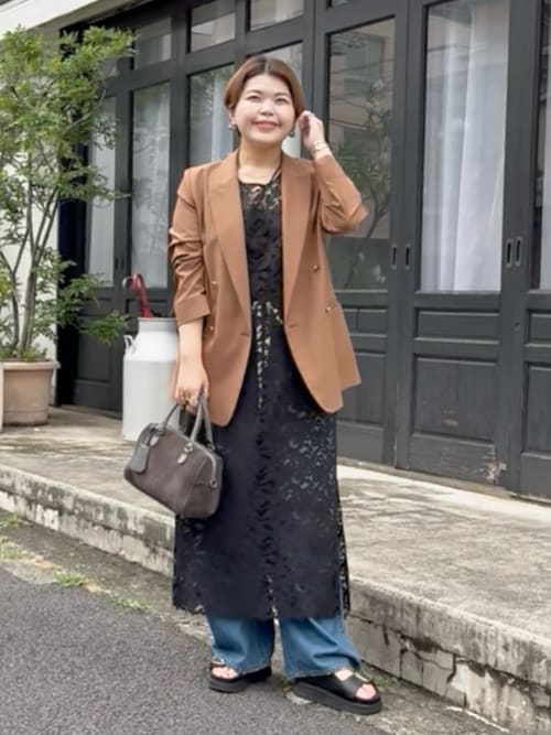 新品RIVE DROITE(リヴドロワ) ライトピークドラペルジャケット　フリー 新色追加/オンオフ着れる】ライトピークドラペルジャケット