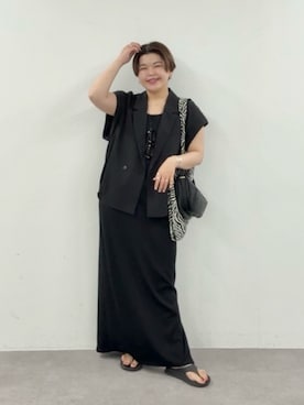 「RIVE DROITE（リヴドロワ）のアイテム（ワンピース）」を使った、asuka.kさん（レディース・161cm）の夏コーディネート