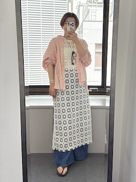 「RIVE DROITE（リヴドロワ）のアイテム（ワンピース）」を使った、asuka.kさん（レディース・161cm）の夏コーディネート