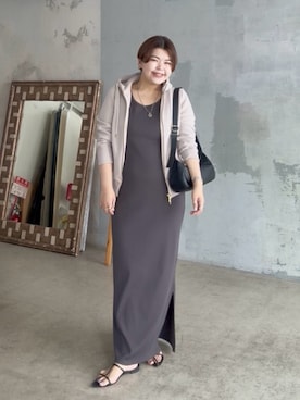 「重ね着」｜asuka.kさん（レディース・161cm）の夏コーディネート