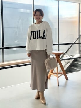 「アイテム（ワンピース）」を使った、asuka.kさん（レディース・161cm）の秋コーディネート