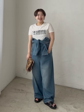 「アイテム（オールインワン・サロペット）」を使った、asuka.kさん（レディース・161cm）の夏コーディネート