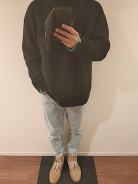 「N.HOOLYWOOD（N.ハリウッド）のアイテム（Tシャツ/カットソー）」を使った、けんけんさん（メンズ・172cm）の冬コーディネート