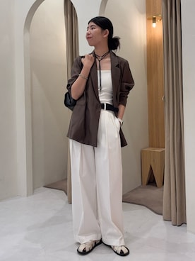 「アイテム（ジャケット/アウター）」を使った、gussan_lemageさん（レディース・168cm・20代）の夏コーディネート