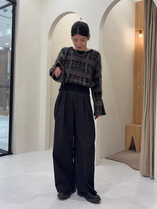 CAPRICIEUX LE'MAGE ニット セーター チェックシャギープルオーバー