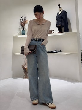 「アイテム（ニット/セーター）」を使った、gussan_lemageさん（レディース・168cm・20代）の秋コーディネート