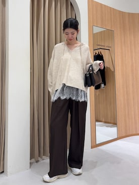 「アイテム（キャミソール）」を使った、gussan_lemageさん（レディース・168cm・30代）の冬コーディネート