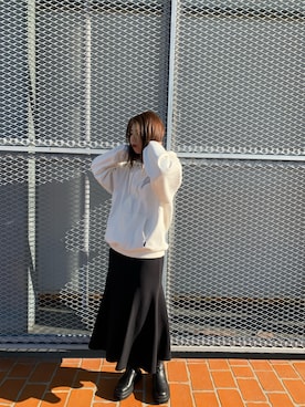 「アイテム（パーカー）」を使った、gussan_lemageさん（レディース・168cm・20代）の秋コーディネート