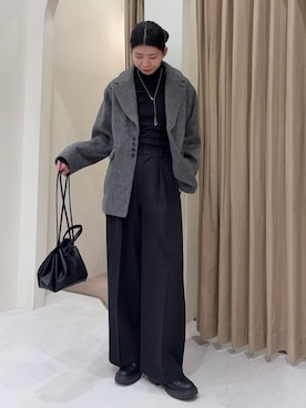 「アイテム（その他アウター）」を使った、gussan_lemageさん（レディース・168cm・20代）の冬コーディネート