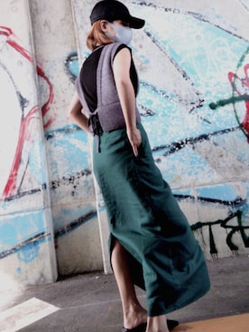 「秋のマイ旬スタイル」｜「アイテム（キャップ）」を使った、創香さん（レディース・157cm）の秋コーディネート