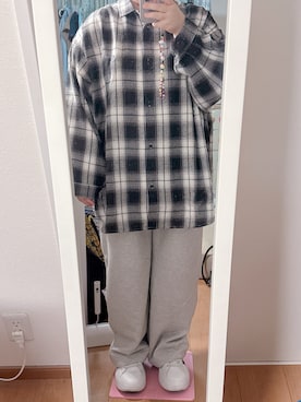 「アイテム（ヘアゴム）」を使った、nanakoさん（レディース・156cm）の秋コーディネート