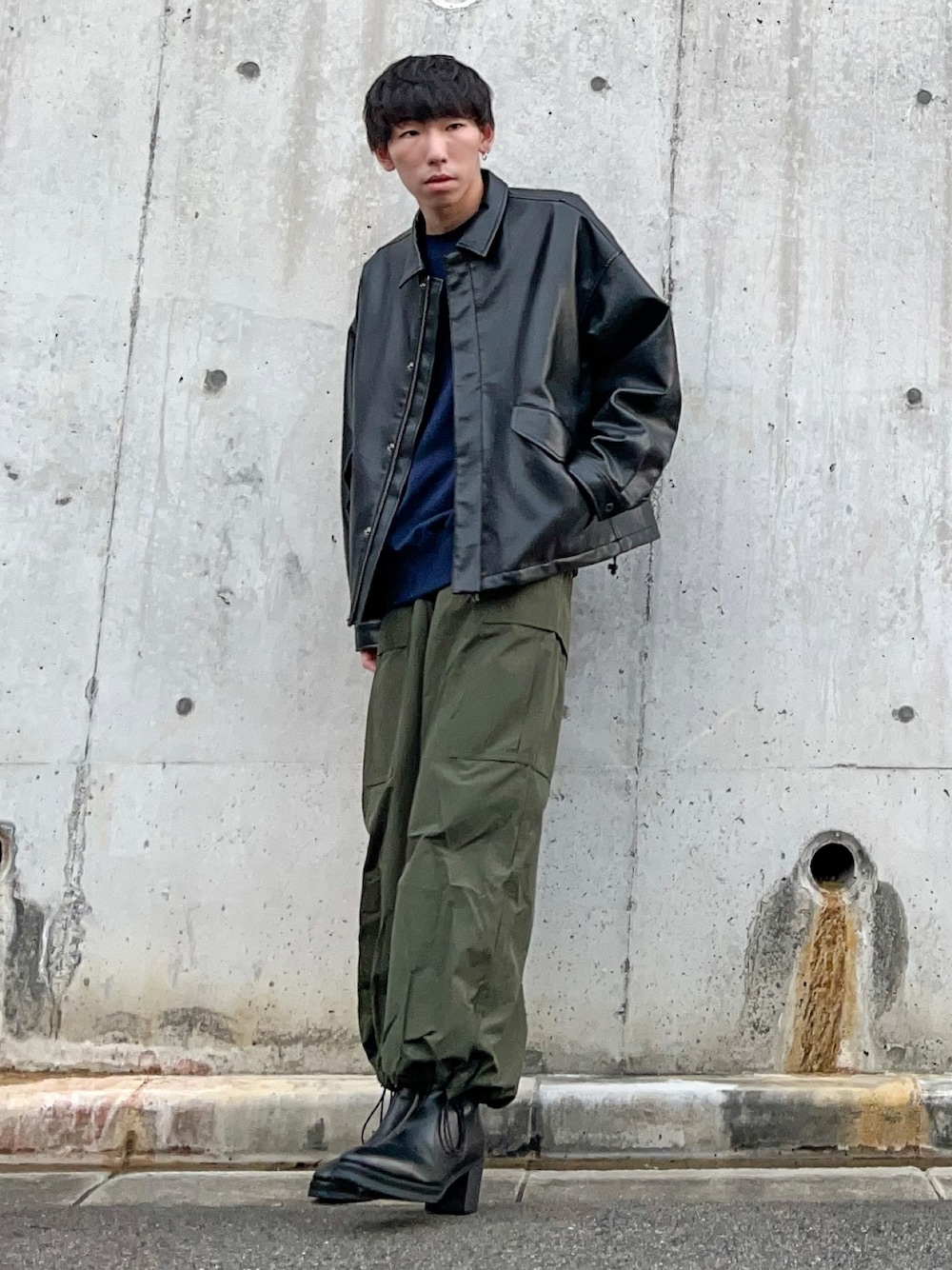 ぎっちゃん｜TOWNCRAFTのライダースジャケットを使ったコーディネート