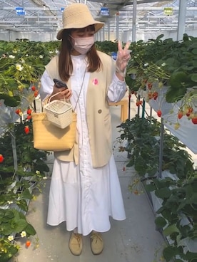 「春服デビュー宣言」｜「アイテム（モカシン/デッキシューズ）」を使った、kanon さん（レディース・157cm）の春コーディネート