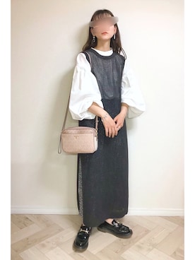 「SPINNS（スピンズ）のアイテム（ワンピース）」を使った、mocaさん（レディース・155cm）の夏コーディネート