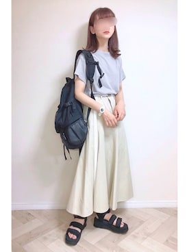 「SHAKA（シャカ）のアイテム（シューズ）」を使った、もも⋆*さん（レディース・155cm）の夏コーディネート