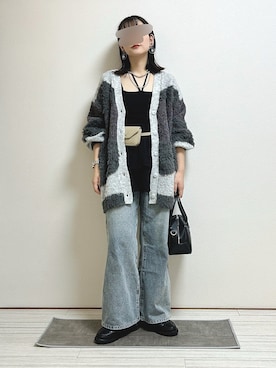「アイテム（ローファー）」を使った、もも⋆*さん（レディース・155cm）の秋コーディネート