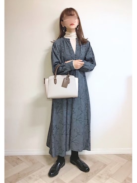 「& chouette（アンドシュエット）のアイテム（トートバッグ）」を使った、もも⋆*さん（レディース・155cm）の秋コーディネート