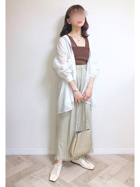 「ダニエルウェリントン」｜「アイテム（アクセサリー）」を使った、もも⋆*さん（レディース・155cm）の夏コーディネート