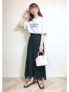 「Bab（バブ）のアイテム（アクセサリー）」を使った、mocaさん（レディース・155cm）の夏コーディネート