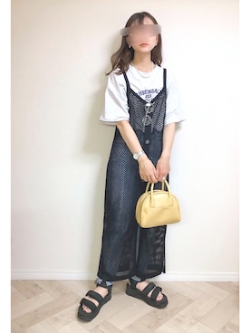 「GRL」｜「アイテム（アナログ腕時計）」を使った、もも⋆*さん（レディース・155cm）の夏コーディネート