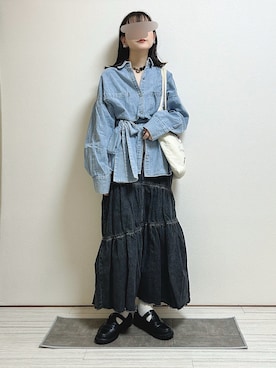 もも⋆*さん（骨格ナチュラル・レディース・155cm）の秋コーディネート