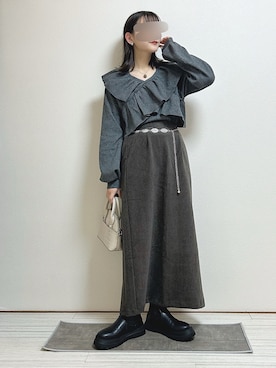 「アイテム（ファッション雑貨）」を使った、もも⋆*さん（レディース・155cm）の秋コーディネート