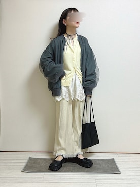 「chocomee（チョコミー）のアイテム」を使った、もも⋆*さん（レディース・155cm）の春コーディネート