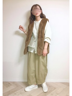 「ファーベスト」｜「アイテム（アナログ腕時計）」を使った、もも⋆*さん（レディース・155cm）の秋コーディネート