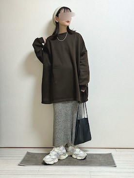 「アイテム（スウェット）」を使った、mocaさん（レディース・155cm）の秋コーディネート