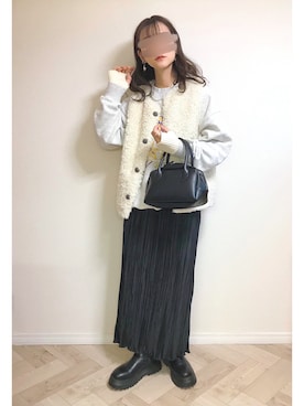 「アイテム（アームカバー）」を使った、mocaさん（レディース・155cm）の秋コーディネート