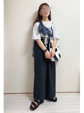 「GUコーデ」｜「アイテム（腕時計）」を使った、もも⋆*さん（レディース・155cm）の夏コーディネート