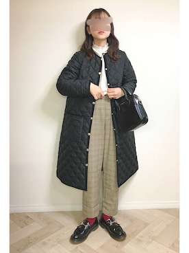 「chocomee（チョコミー）のアイテム（パンツ）」を使った、もも⋆*さん（レディース・155cm）の冬コーディネート