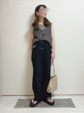 「アイテム（トップス）」を使った、mocaさん（レディース・155cm）の秋コーディネート