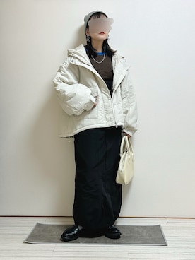 「アイテム（ローファー）」を使った、mocaさん（レディース・155cm）の秋コーディネート