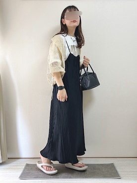 「アイテム（ボストンバッグ）」を使った、mocaさん（レディース・155cm）の夏コーディネート