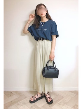 「Bab（バブ）のアイテム（アクセサリー）」を使った、mocaさん（レディース・155cm）の夏コーディネート