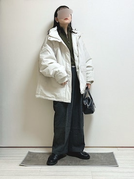 「アイテム（ローファー）」を使った、mocaさん（レディース・155cm）の秋コーディネート