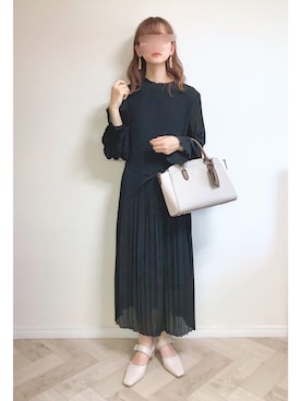「& chouette（アンドシュエット）のアイテム（トートバッグ）」を使った、もも⋆*さん（レディース・155cm）の秋コーディネート