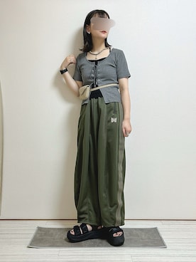 「アイテム（ネックレス）」を使った、もも⋆*さん（レディース・155cm）の夏コーディネート