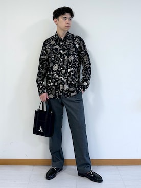 「TAKEO KIKUCHI（タケオキクチ）のアイテム」を使った、イッシーさん（メンズ・172cm）の秋コーディネート