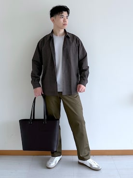 「TAKEO KIKUCHI（タケオキクチ）のアイテム」を使った、イッシーさん（メンズ・172cm）の秋コーディネート