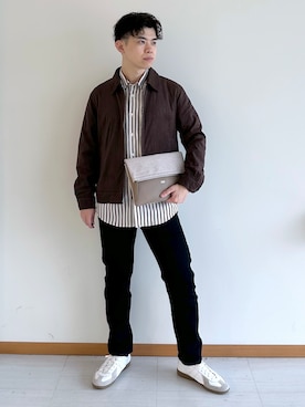 「TAKEO KIKUCHI（タケオキクチ）のアイテム」を使った、イッシーさん（メンズ・172cm）の秋コーディネート
