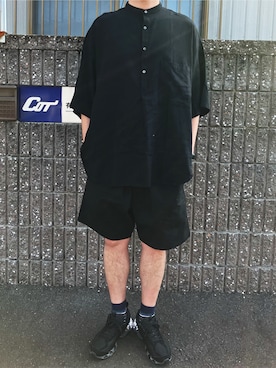 「Graphpaper（グラフペーパー）のアイテム（スニーカー）」を使った、sotorichさん（メンズ・176cm）の春コーディネート