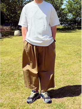 「Graphpaper（グラフペーパー）のアイテム」を使った、sotorichさん（メンズ・176cm）の春コーディネート